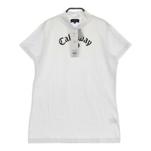 【新品】CALLAWAY キャロウェイ 2023年モデル ハイネック 半袖Tシャツ ホワイト系 LL [240101187722] ゴルフウェア レディース_画像1
