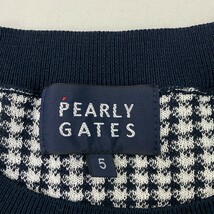 PEARLY GATES パーリーゲイツ 2022年 ニット セーター 千鳥 ネイビー系 5 [240101075880] ゴルフウェア メンズ_画像5