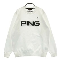 PING ピン 2022年モデル 長袖 ニットセーター ホワイト系 L [240101187442] ゴルフウェア メンズ_画像1