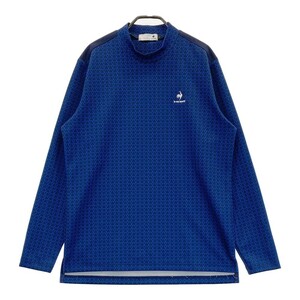 LECOQ GOLF ルコックゴルフ 2022年 長袖ハイネックTシャツ 総柄 ネイビー系 L [240101188310] ゴルフウェア メンズ