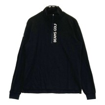 BEAMS GOLF ビームスゴルフ 長袖ハーフジップTシャツ ブラック系 M [240101187544] ゴルフウェア メンズ_画像1