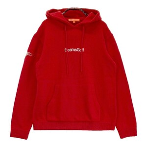 BEAMS GOLF ビームスゴルフ ニットパーカー ウール混 レッド系 M [240101188548] ゴルフウェア レディース