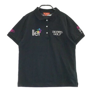 BEAMS GOLF ビームスゴルフ 半袖ポロシャツ ブラック系 L [240101191392] ゴルフウェア レディース