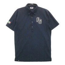 【1円】FILA GOLF フィラゴルフ 半袖ポロシャツ ボタンダウン 刺繍 ネイビー系 M [240001911774] メンズ_画像1