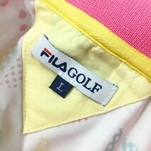 【1円】FILA GOLF フィラゴルフ 半袖ポロシャツ 総柄 ホワイト系 L [240001925018] レディース_画像6