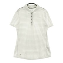 【1円】ADIDAS GOLF アディダスゴルフ 半袖ポロシャツ ホワイト系 S [240001940946] レディース_画像1