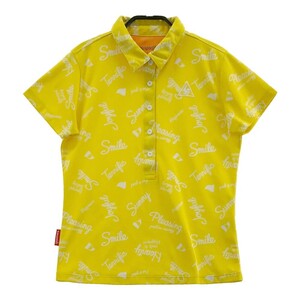 [1 иен ]LE COQ GOLF Le Coq Golf рубашка-поло с коротким рукавом общий рисунок оттенок желтого M [240001947609] женский 