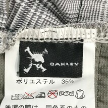 【1円】OAKLEY オークリー コットン ロングパンツ スカル刺繍 チェック柄 グレー系 36 [240001965977] メンズ_画像4