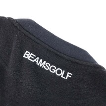 BEAMS GOLF ビームスゴルフ ウール混 ニットジャケット ネイビー系 L [240101072930] ゴルフウェア メンズ_画像4