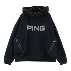 PING pin 2022 year of model long sleeve Parker pull over black group L [240101187575] Golf wear lady's 