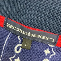 【新品】ROSASEN ロサーセン 半袖ポロ ワンピース 総柄 ネイビー系 L [240101192546] ゴルフウェア レディース_画像6