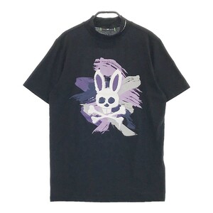 PSYCHO BUNNY サイコバニー ハイネック 半袖Tシャツ ブラック系 M [240101191051] ゴルフウェア メンズ