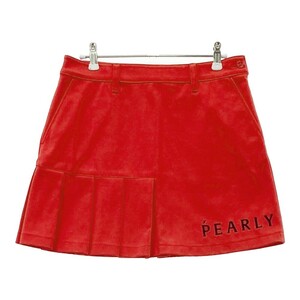 PEARLY GATES パーリーゲイツ 2022年 スカート ロゴ刺繍 レッド系 1 [240101194651] ゴルフウェア レディース