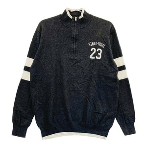 23区GOLF ニジュウサンクゴルフ ハーフジップ 長袖ニットセーター グレー系 L [240101191411] ゴルフウェア メンズ