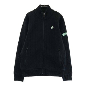 LECOQ GOLF ルコックゴルフ ウール ニットジップジャケット ブラック系 L [240101196061] ゴルフウェア メンズ