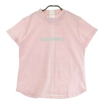 ADMIRAL アドミラル 2023年モデル ハイネック 半袖Tシャツ 総柄 ピンク系 LL [240101195428] ゴルフウェア レディース_画像1