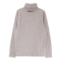 BEAMS GOLF ビームスゴルフ 起毛 ハイネック長袖 Tシャツ 総柄 レッド系 S [240101192270] ゴルフウェア レディース_画像2