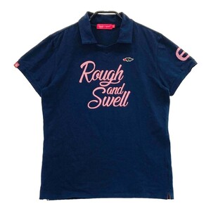 ROUGH&SWELL ラフアンドスウェル RSL-210011 襟付き 半袖Tシャツ ロゴ ネイビー系 L [240101195814] ゴルフウェア レディース