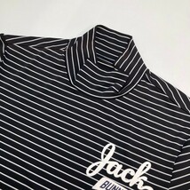 JACK BUNNY ジャックバニー ハイネック長袖 インナーTシャツ ボーダー柄 ブラック系 4 [240101196716] ゴルフウェア メンズ_画像3