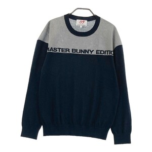 MASTER BUNNY EDITION マスターバニーエディション カシミヤ混 ニットセーター ネイビー系 4 [240101192782] ゴルフウェア メンズ