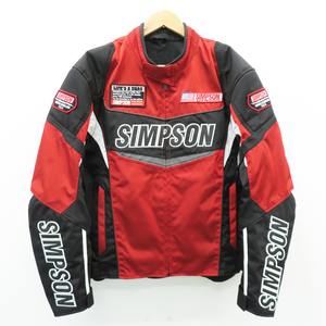 SIMPSON シンプソン SJ-7112 ウォータープルーフ ナイロンジャケット レッド系 LW [240101186762] バイクウェア メンズ