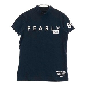【1円】PEARLY GATES パーリーゲイツ 2021年モデル ハイネック 半袖Tシャツ ネイビー系 0 [240101036893] レディース