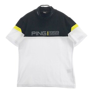 【1円】PING ピン 2022年モデル ハイネック 半袖Tシャツ ホワイト系 L [240101085237] メンズ