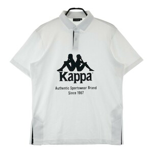 【1円】KAPPA GOLF カッパゴルフ 半袖ポロシャツ ロゴ ホワイト系 L [240101154660] メンズ