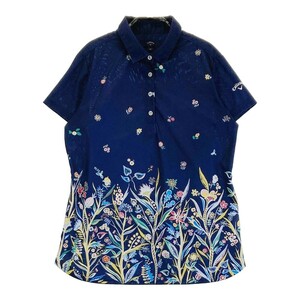 [1 иен ]CALLAWAY Callaway 2022 год модели рубашка-поло с коротким рукавом общий рисунок темно-синий серия LL [240101168953] женский 