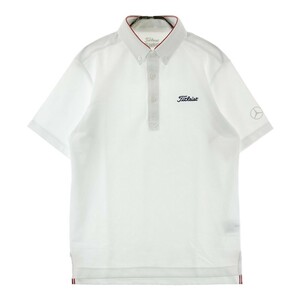 [1 иен ]TITLEIST Titleist ×Mercedes-Benz рубашка-поло с коротким рукавом кнопка down оттенок белого M [240101177941] мужской 