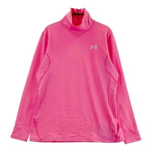 【新品】UNDER ARMOUR アンダーアーマー タートルネック 長袖Tシャツ ピンク系 XL [240101197192] ゴルフウェア レディース