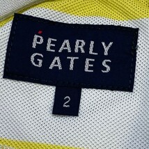 PEARLY GATES パーリーゲイツ 半袖ポロシャツ ニコちゃん ボーダー柄 グレー系 2 [240101196673] ゴルフウェア レディース_画像3