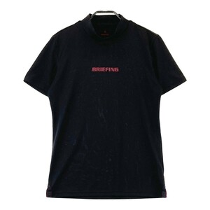 【1円】BRIEFING GOLF ブリーフィング BRG211M26 半袖ハイネックTシャツ ブラック系 S [240101035130] メンズ