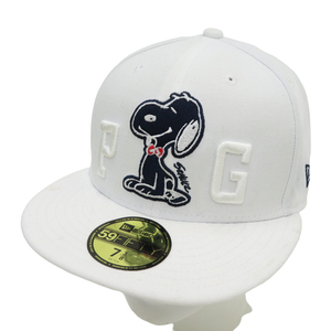 【1円】PEARLY GATES パーリーゲイツ ×スヌーピー × NEW ERA キャップ ホワイト系 M [240101131688]