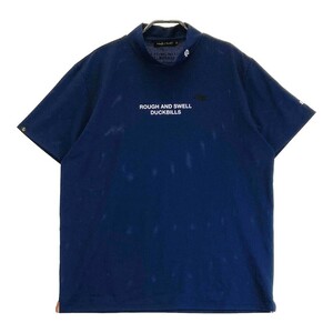 【1円】ROUGH&SWELL ラフアンドスウェル 2023年モデル ハイネック 半袖Tシャツ ネイビー系 L [240101169683] メンズ