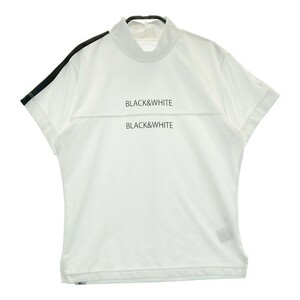 BLACK&WHITE ブラックアンドホワイト ハイネック 半袖Tシャツ ホワイト系 M [240101200615] ゴルフウェア レディース
