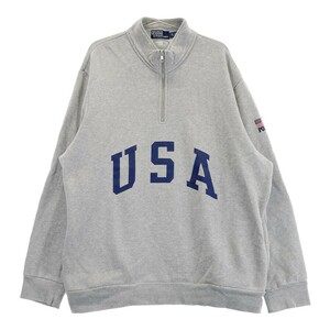 POLO RALPH LAUREN ポロ ラルフローレン ロンハーマン 別注 ハーフジップスウェット USA グレー系 XXL [240101189919] メンズ