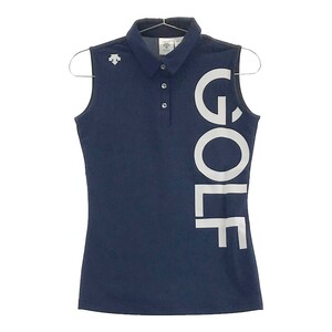 DESCENTE GOLF デサントゴルフ ノースリーブポロシャツ ネイビー系 S [240101201928] ゴルフウェア レディース