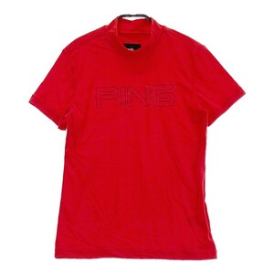 PING ピン 2022年モデル ハイネック 半袖Tシャツ レッド系 M [240101202713] ゴルフウェア レディース