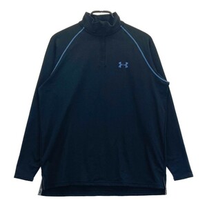 UNDER ARMOUR アンダーアーマー MBC08075 裏起毛 ハーフジップ 長袖Tシャツ ブラック系 MD [240101199837] ゴルフウェア メンズ