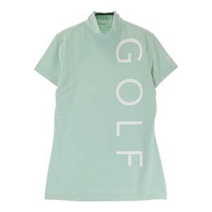 DESCENTE GOLF デサントゴルフ 2023年モデル ハイネック 半袖Tシャツ グリーン系 M [240101205771] ゴルフウェア レディース