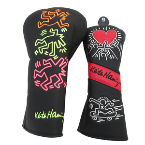 KEITH HARING ケース ヘリング ヘッドカバー 2点 ブラック系 DR FW [240101199630] ゴルフウェア