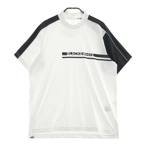 BLACK&WHITE ブラックアンドホワイト 2022年モデル ハイネック 半袖Tシャツ ホワイト系 L [240101205780] ゴルフウェア メンズ
