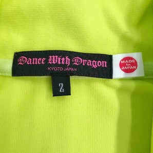 【1円】DANCE WITH DRAGON ダンスウィズドラゴン ハーフジップ 長袖Tシャツ スカル スパンコール イエロー系 2 [240101017547]の画像5