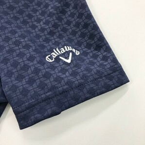 【1円】CALLAWAY キャロウェイ 半袖ポロシャツ ロゴ刺繍 総柄 ネイビー系 M [240101021440] レディースの画像5