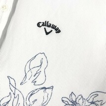 【1円】CALLAWAY キャロウェイ 2022年モデル 半袖ポロシャツ 花柄 ホワイト系 M [240101027426] レディース_画像4