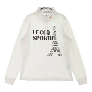 【1円】LE COQ GOLF ルコックゴルフ ハーフジップ 長袖Tシャツ ホワイト系 M [240101060604] レディース