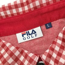 【1円】FILA GOLF フィラゴルフ 半袖ポロシャツ 総柄 レッド系 L [240001997894] レディース_画像5