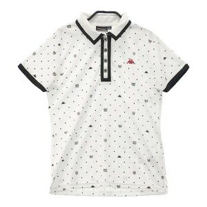 【1円】KAPPA GOLF カッパゴルフ 半袖ポロシャツ 総柄 ホワイト系 M [240001998896] レディース