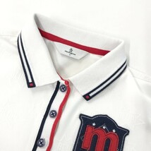 【1円】MUNSINGWEAR マンシングウェア 半袖ポロシャツ 総柄 ホワイト系 L [240101000700] レディース_画像3